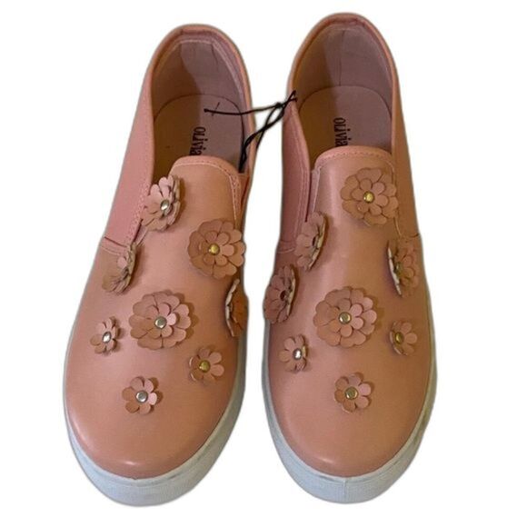 Olivia Miller Womens Size 10 Pink Breeze Flower Casual‎ Slip On Sneakers - Picture 2 of 7